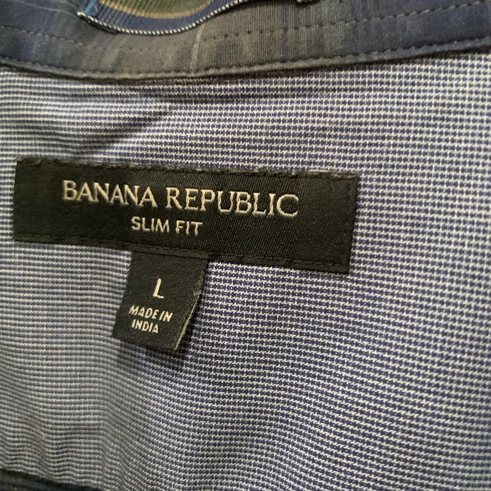 Banana Republic Slim Fit Plaid Button-Up Dress Shirt